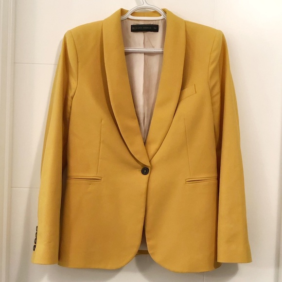 Zara Jackets & Blazers - Zara Woman single button yellow blazer Zara Jackets & Blazers - Zara Woman single button yellow blazer